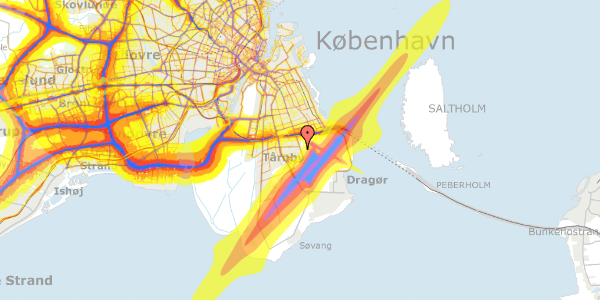 Trafikstøjkort på Gartnertoften 34, 2770 Kastrup