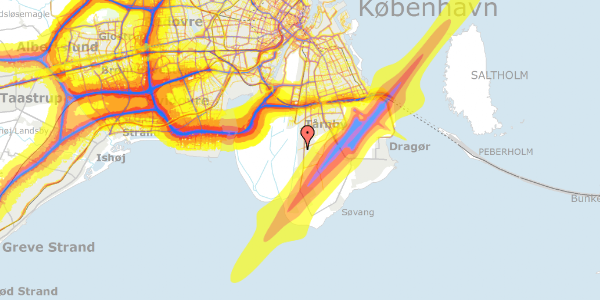 Trafikstøjkort på Ghanavej 13, 2770 Kastrup