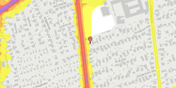 Trafikstøjkort på Grindsted Alle 54, 2770 Kastrup