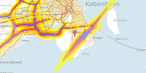 Trafikstøjkort på Gulnarevej 7, 2770 Kastrup