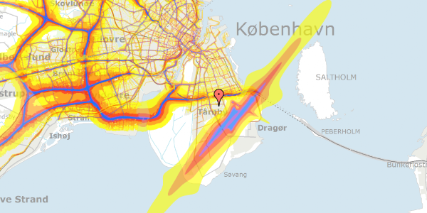 Trafikstøjkort på Gyldenvang Alle 11, 2770 Kastrup