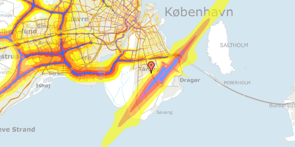 Trafikstøjkort på Hjallerup Alle 40, 2770 Kastrup