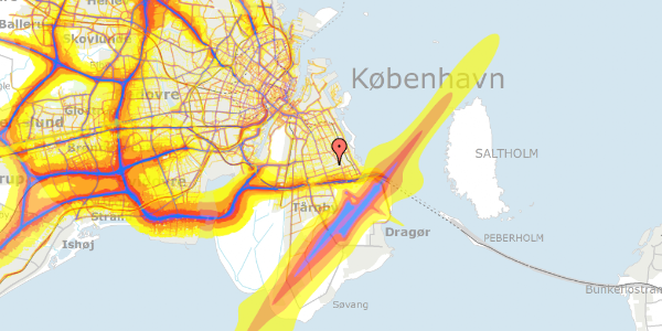 Trafikstøjkort på Hyben Alle 15, 2770 Kastrup