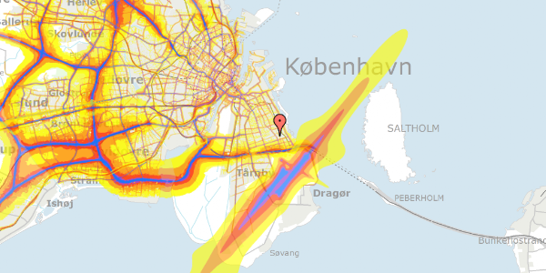 Trafikstøjkort på Hyben Alle 49, 2770 Kastrup