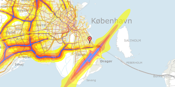 Trafikstøjkort på Hyben Alle 60, 2. th, 2770 Kastrup