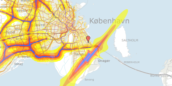 Trafikstøjkort på Hyben Alle 82, 1. mf, 2770 Kastrup