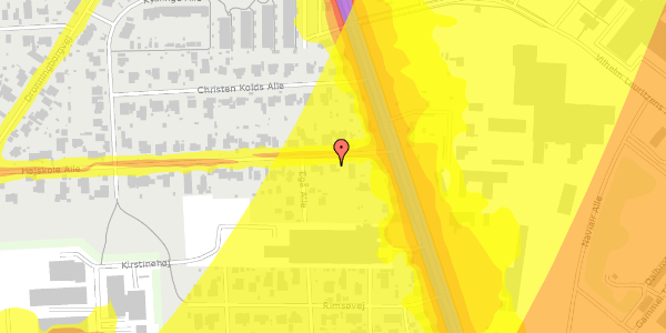 Trafikstøjkort på Højskole Alle 5, 2770 Kastrup
