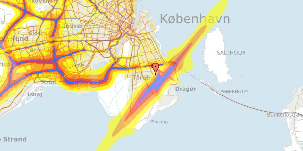 Trafikstøjkort på Højskole Alle 13, 2770 Kastrup