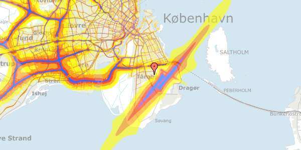 Trafikstøjkort på Højskole Alle 65, 2770 Kastrup