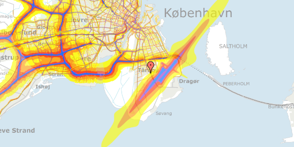 Trafikstøjkort på Jerslev Alle 25D, 2770 Kastrup