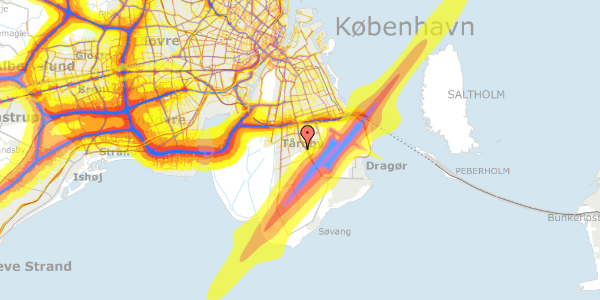 Trafikstøjkort på Jerslev Alle 27B, 2770 Kastrup