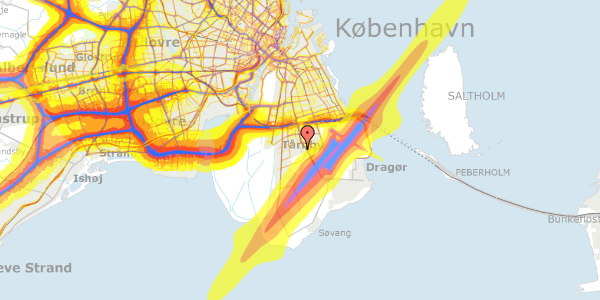 Trafikstøjkort på Jerslev Alle 28B, 2770 Kastrup