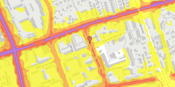 Trafikstøjkort på Kastruplundgade 10, 3. th, 2770 Kastrup