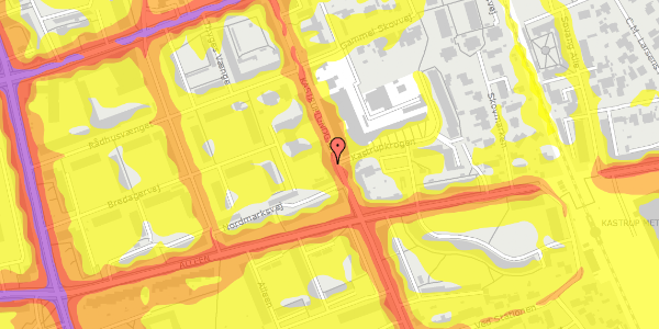 Trafikstøjkort på Kastruplundgade 26, 3. th, 2770 Kastrup