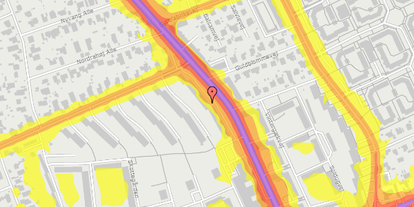 Trafikstøjkort på Kastrupvej 256, 2. th, 2770 Kastrup