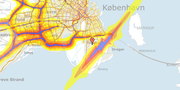 Trafikstøjkort på Kibækvej 8, 2770 Kastrup