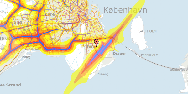 Trafikstøjkort på Kirstinehøj 64B, 2770 Kastrup