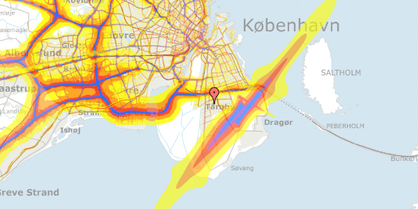 Trafikstøjkort på Kølkærvej 5, 2770 Kastrup