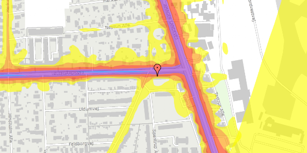 Trafikstøjkort på Løjtegårdsvej 7, 1. tv, 2770 Kastrup