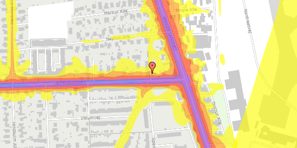 Trafikstøjkort på Løjtegårdsvej 8A, kl. , 2770 Kastrup