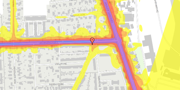 Trafikstøjkort på Løjtegårdsvej 19, 2770 Kastrup