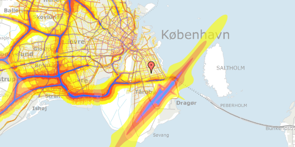 Trafikstøjkort på Majdal 20, 2770 Kastrup