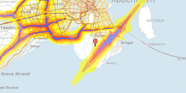 Trafikstøjkort på Natalvej 34, 2770 Kastrup