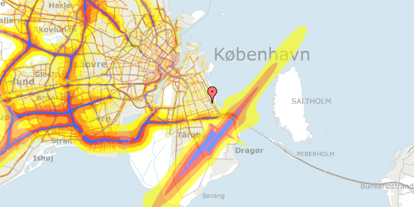 Trafikstøjkort på Nordmarksvej 20, st. 2, 2770 Kastrup