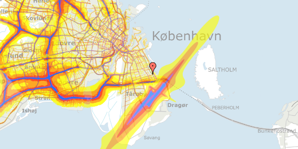 Trafikstøjkort på Nordmarksvej 64, st. tv, 2770 Kastrup