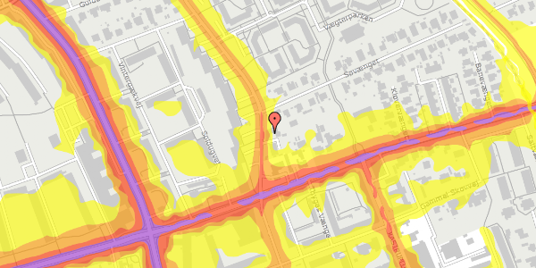 Trafikstøjkort på Nordmarksvej 79B, 1. th, 2770 Kastrup