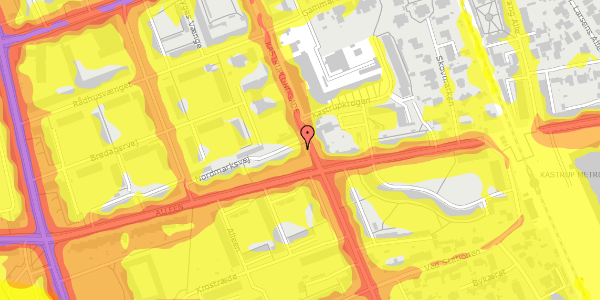 Trafikstøjkort på Nordmarksvej 85, 1. th, 2770 Kastrup