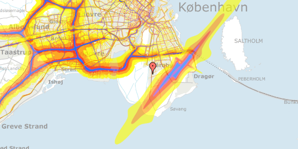 Trafikstøjkort på Nubiensvej 38, 2770 Kastrup