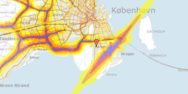 Trafikstøjkort på Nybøl Alle 11, 2770 Kastrup