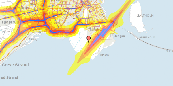 Trafikstøjkort på Nøragersmindevej 144, 2791 Dragør