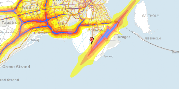 Trafikstøjkort på Nøragersmindevej 155, 2791 Dragør