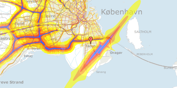 Trafikstøjkort på Ole Klokkersvej 16, 2770 Kastrup