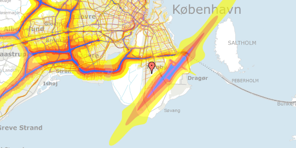 Trafikstøjkort på Oliefabriksvej 262, 2770 Kastrup