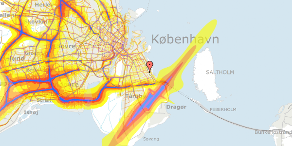 Trafikstøjkort på Postparken 45, st. th, 2770 Kastrup