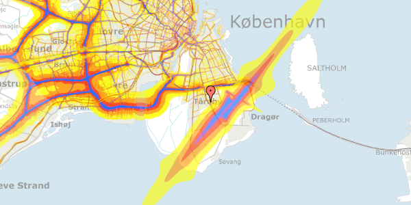 Trafikstøjkort på Præstefælledvej 103B, 2770 Kastrup