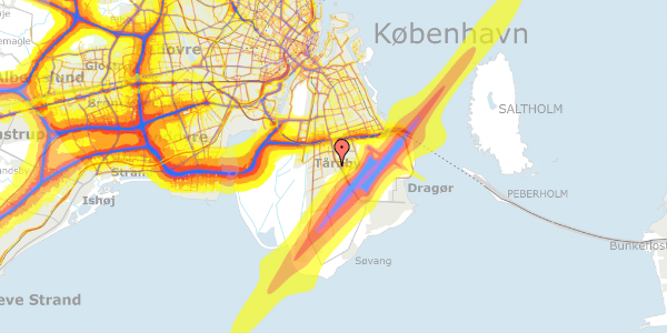 Trafikstøjkort på Præstefælledvej 106A, 2770 Kastrup