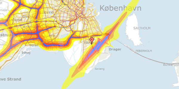 Trafikstøjkort på Præstefælledvej 126, 2770 Kastrup