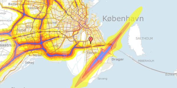 Trafikstøjkort på Præstemarksvej 15, 2770 Kastrup