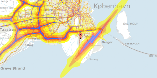 Trafikstøjkort på Restrupvej 2A, 2770 Kastrup