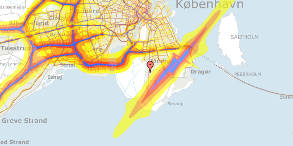 Trafikstøjkort på Rhodesiavej 53, 2770 Kastrup