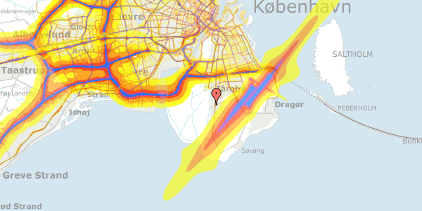 Trafikstøjkort på Rhodesiavej 54, 2770 Kastrup