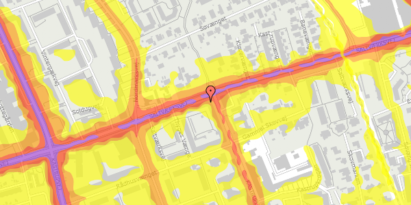 Trafikstøjkort på Saltværksvej 45, st. th, 2770 Kastrup