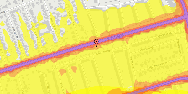 Trafikstøjkort på Saltværksvej 133, 2770 Kastrup