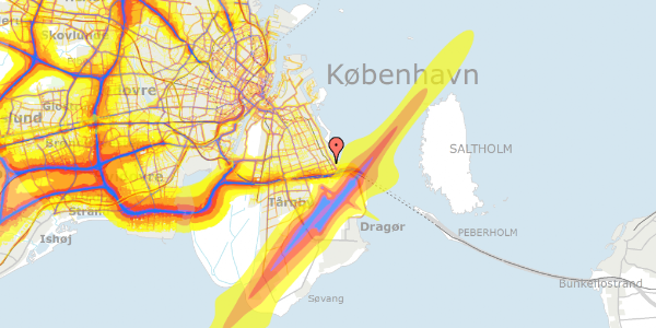 Trafikstøjkort på Skovmarken 6B, 2770 Kastrup