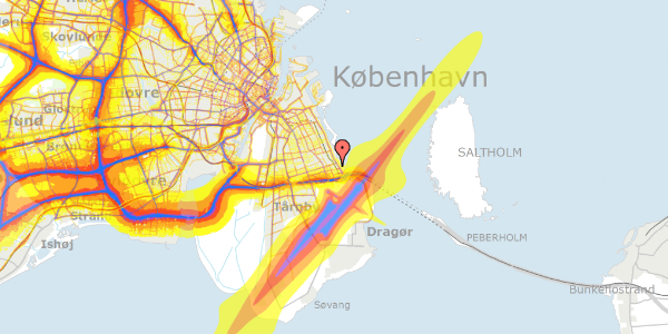 Trafikstøjkort på Skovmarken 10A, 2770 Kastrup