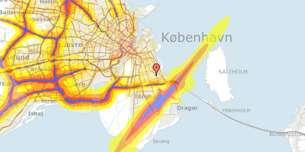 Trafikstøjkort på Snebær Alle 29, 2770 Kastrup